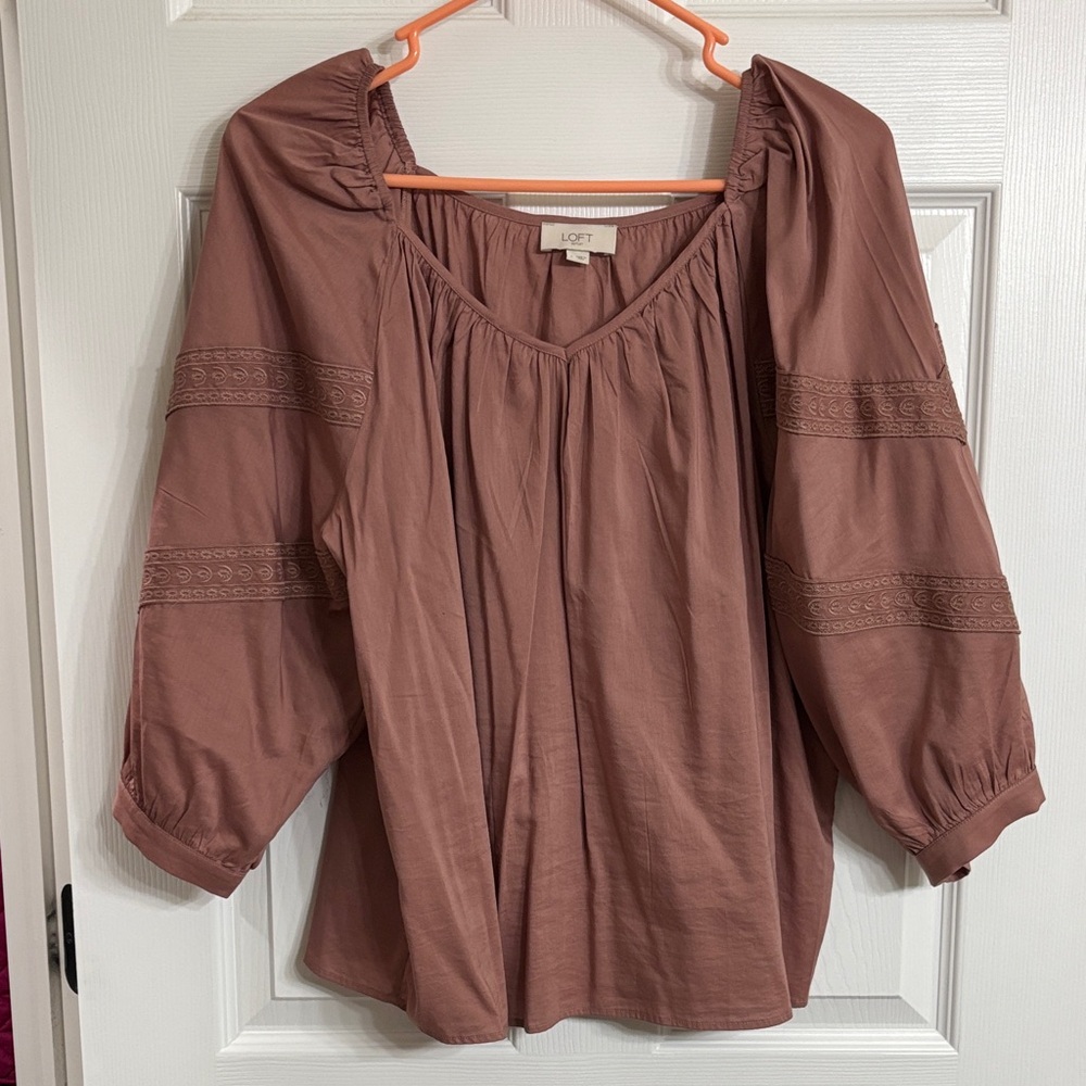 LOFT Women's Dusty Rose Blouse